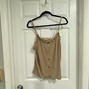 Tan “button up” cami